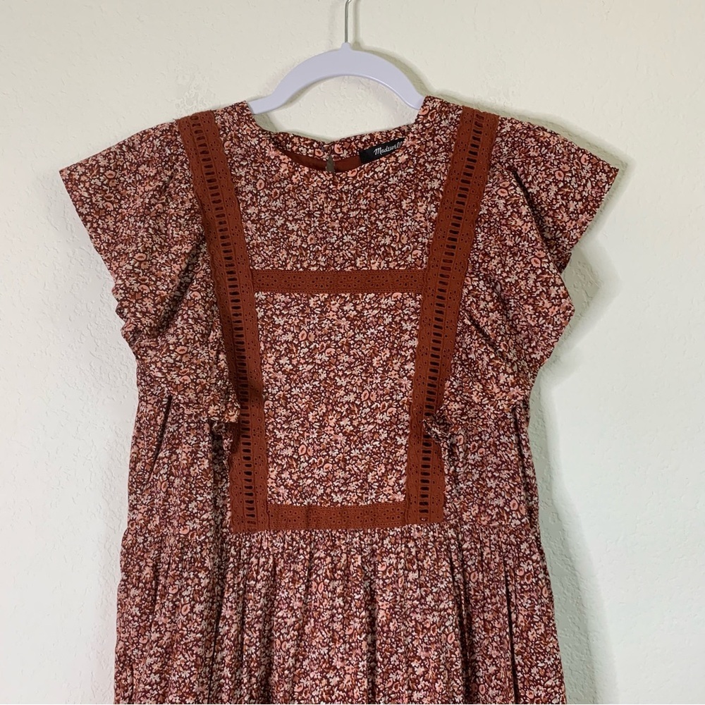 Madewell Madewell Flutter-Sleeve Mini Dress in Cottage Garden XXS - Picture 4 of 10